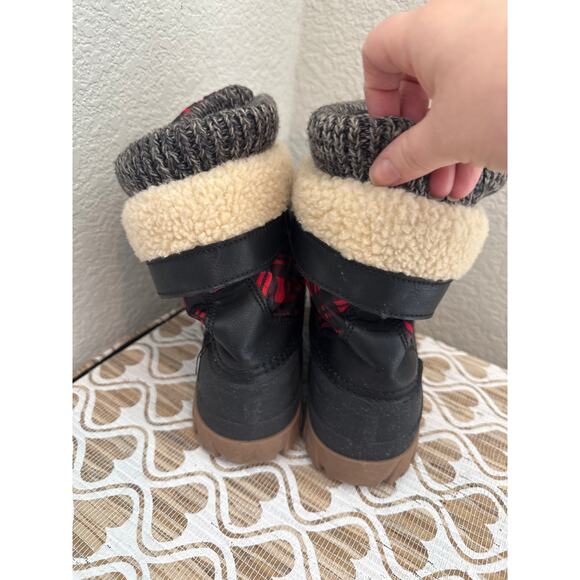 Storm by Cougar Black and Red Plaid WaterProof Snow/Rain Boots Size 9M - Picture 4 of 7